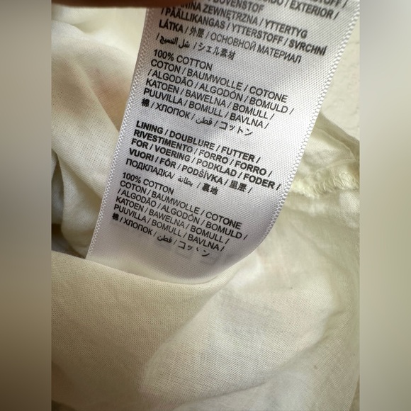 NWOT Farm Rio Cashew Puff-Sleeve Mini Dress Oversize Crochet Trim Boho XL - Picture 13 of 17